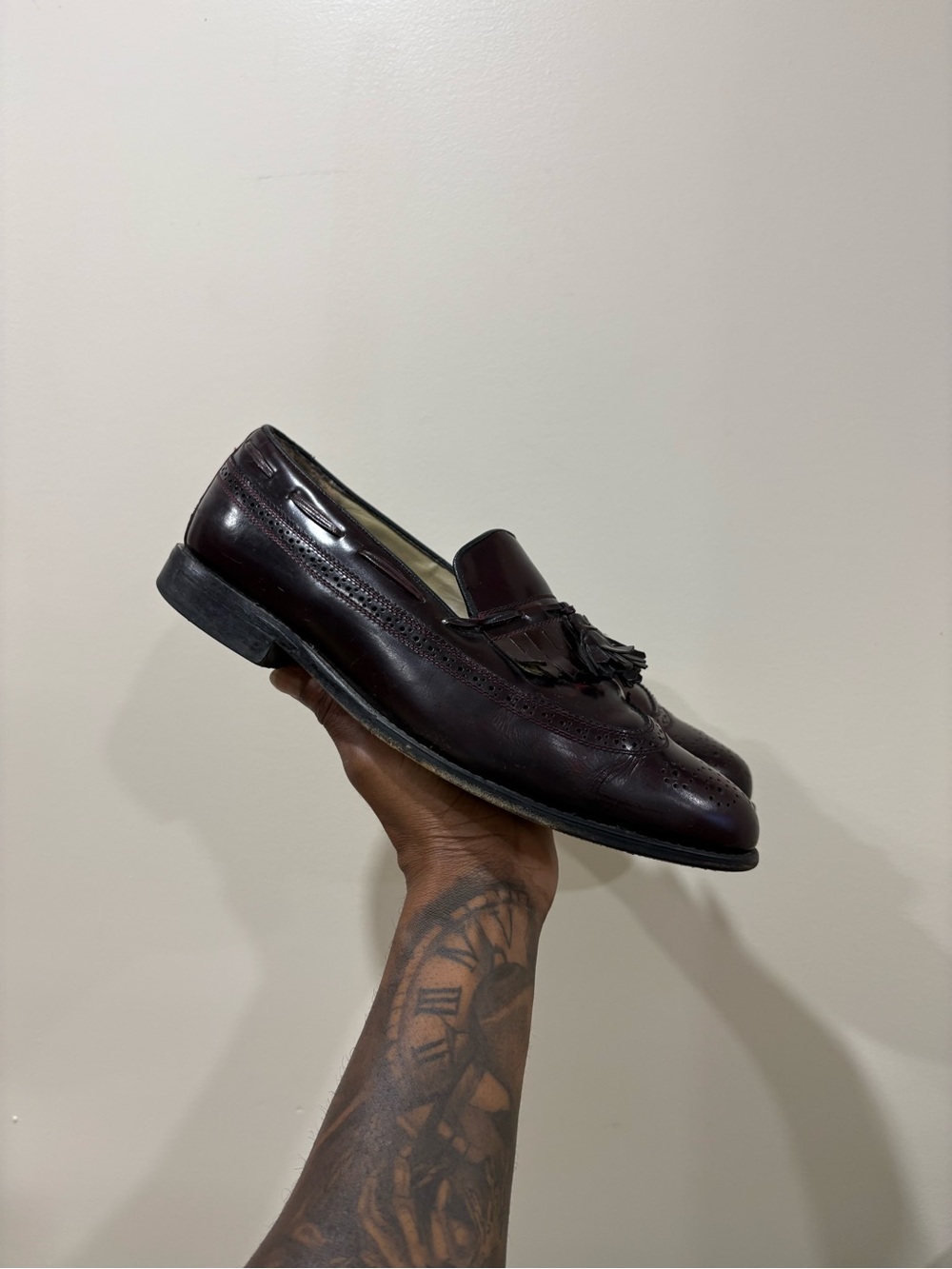 Vintage Leather Tassel Loafers